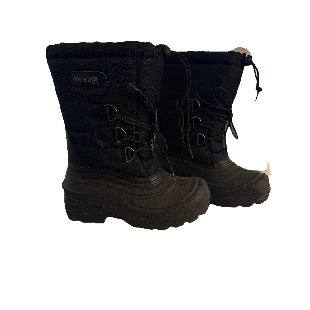 Ranger Size‎ 7 Winter Snow Boots Mens 7 Black Lace Up Thermolite Insulated
